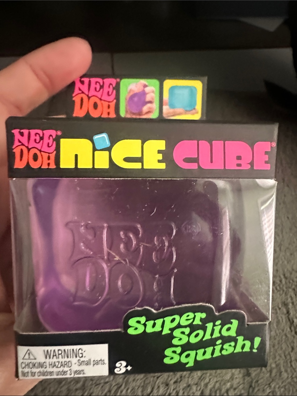 Nee Doh Nice Cube Super Solid Squish! - Purple